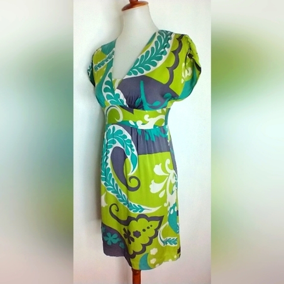 BODEN RETRO PRINT SILK DRESS - Picture 1 of 11
